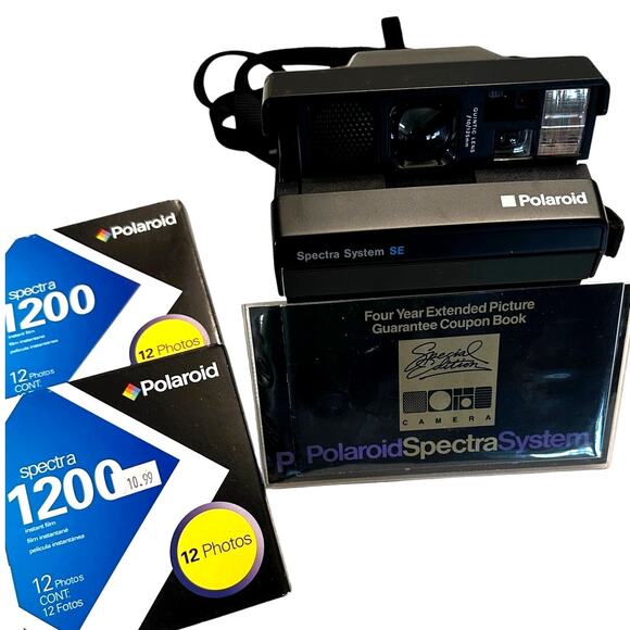 Polaroid Spectra System SE Vintage Instant Camera w/2 Packs of Film - Picture 5 of 12